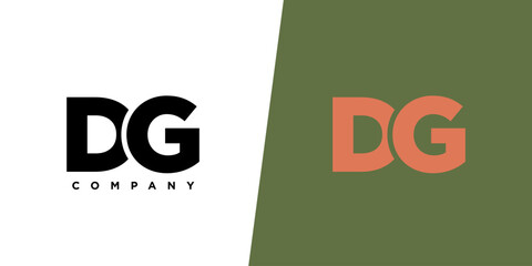 Letter D and G, DG logo design template. Minimal monogram initial based logotype.