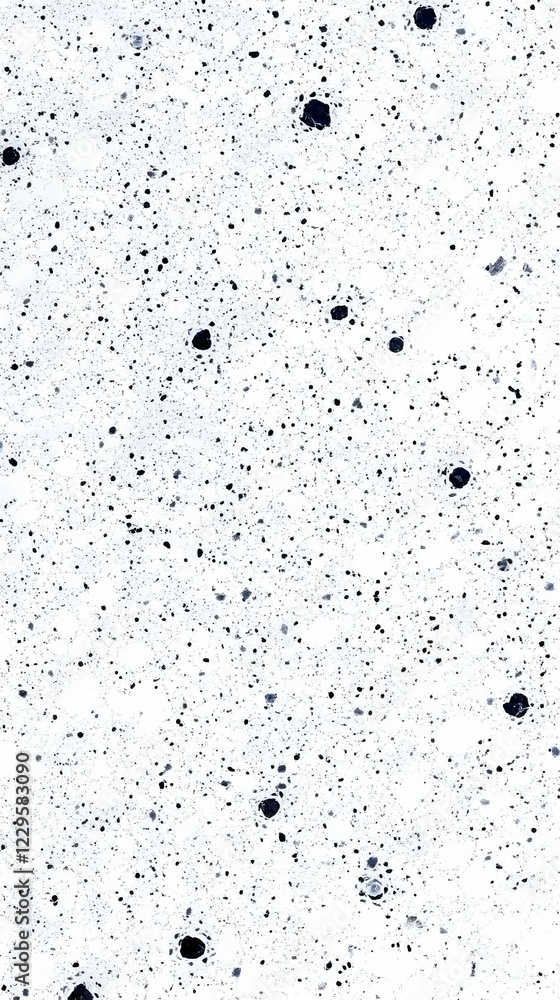 Poster white background with black splashes creates a detailed abstract texture.