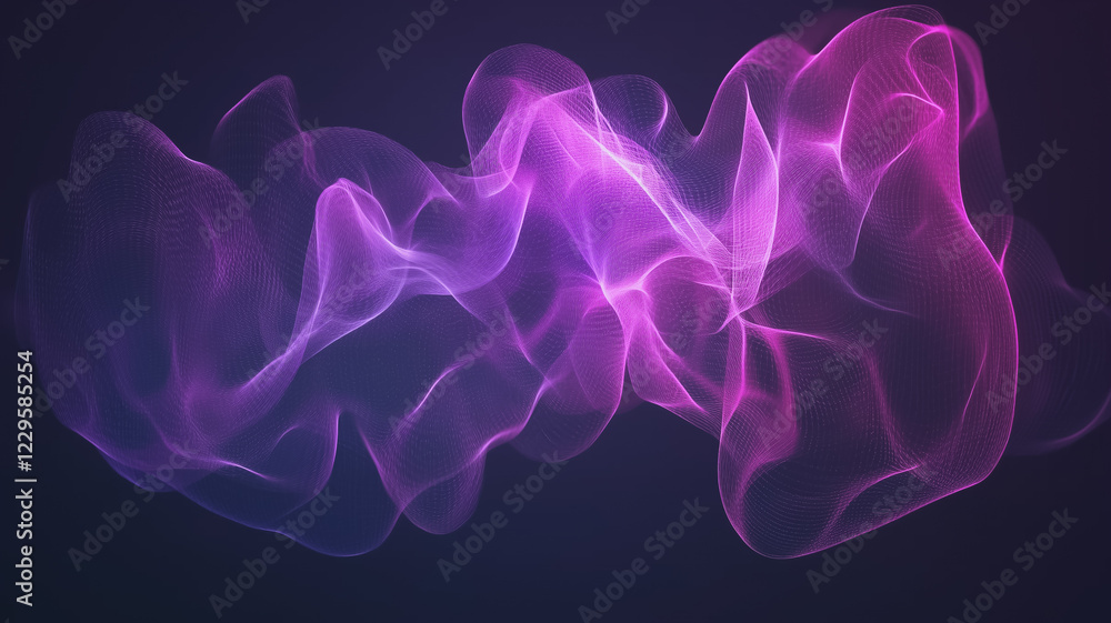 Poster purple and pink energy flow: abstract swirls of vibrant purple and pink energy flow dynamically acro