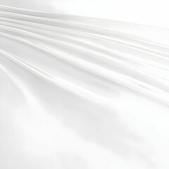 Obraz premium Flowing White Cloth Creates Elegant Folds and Gentle Curves across a Clean White Backdrop
