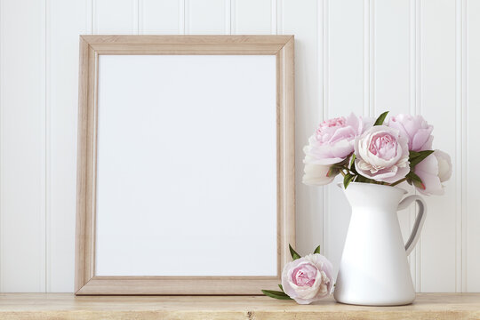Frame mockup. Interior decor. 3d render.