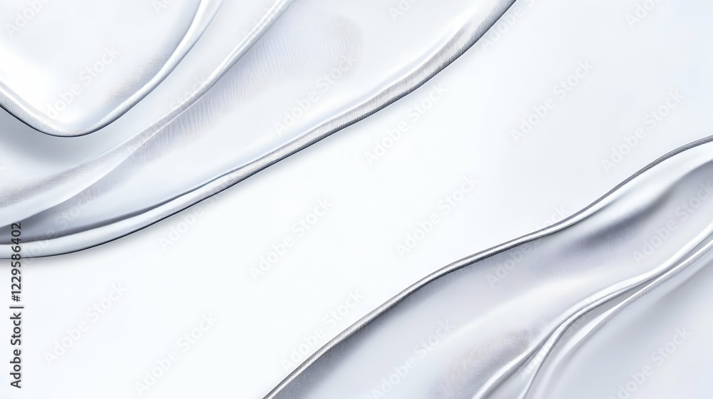 Poster abstract silver wavy background flows smoothly with subtle lines and modern minimalist design