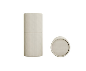 Sleek White Paper Boxes Cylindrical Container Boxes For Product Packaging Concept 3d Illustration