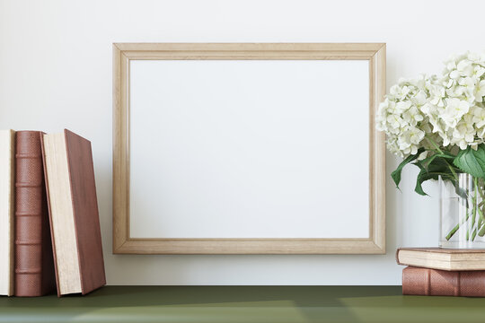 Poster mockup. Interior decor. 3d render.