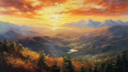 the mountains and seas on which the sun sets