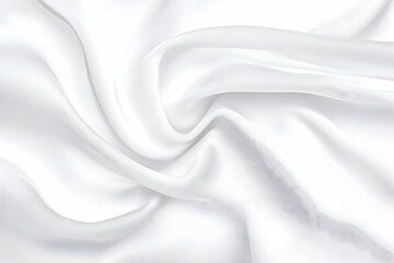 Obraz premium White Silk Fabric Flows Gracefully, Creating Soft Folds and Elegant Curves in Subtle Light
