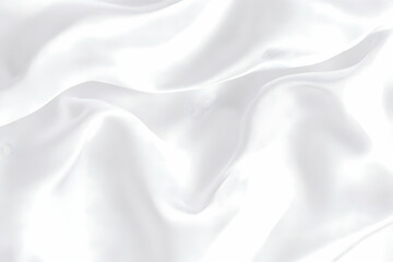 Obraz premium White Satin Fabric Background Gently Flows and Creates Soft Waves