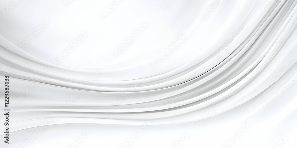 Poster abstract white flowing curves creates a smooth and elegant background design
