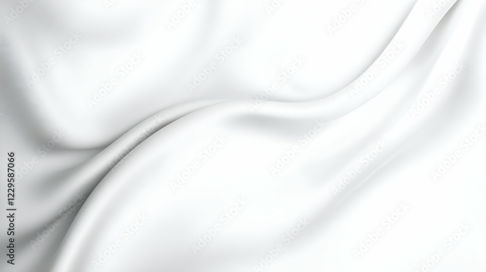 Poster smooth white cloth flows elegantly, creating soft folds and gentle curves across the frame.