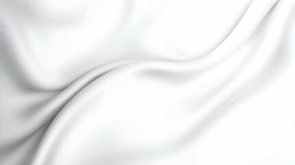 Obraz premium Smooth White Cloth Flows Elegantly, Creating Soft Folds and Gentle Curves across the Frame.