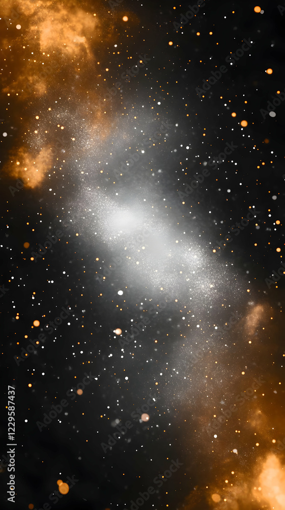 Poster cosmic dust and nebula clouds create a dazzling celestial display in the night sky