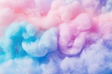 pastel aesthetic glitter cotton candy galaxy background wallpaper created with