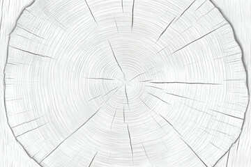 Obraz premium White Wood Slice Shows Concentric Rings and Cracks in Detail, Highlighting its Natural Beauty.