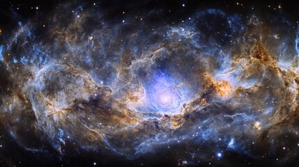 Obraz premium Breathtaking view of the Milky Way galaxy from above its galactic disc