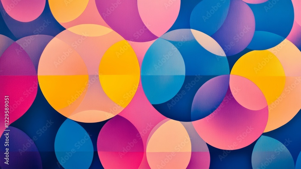 Poster a colorful background with many different colored circles. the circles are of different sizes and co