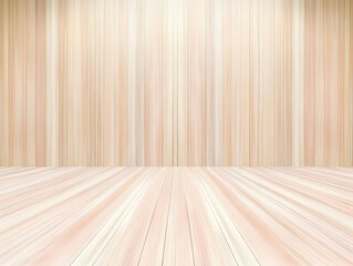 Light Wooden Room Background Creates Perspective, Ideal for Product Display or Interior Design.