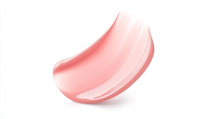 Fototapeta premium Abstract Illustration of Spilled Nail Polish in Soft Pink Color on White Background