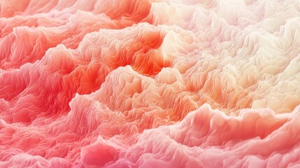 Abstract Coral Reef Landscape: A Symphony of Pink and Orange Hues