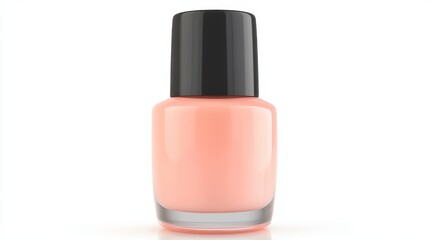 Obraz premium Vibrant Pastel Nail Polish Bottle on a Clean White Background
