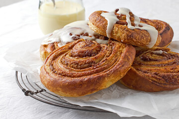 freshly baked cinnamon rolls