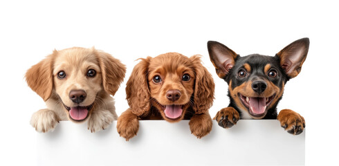 Happy Puppies on Transparent Background