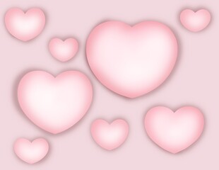 pink hearts background