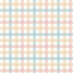 Pastel tablecloth gingham. Seamless vector plaid pattern suitable for fashion, interiors and Easter decor.