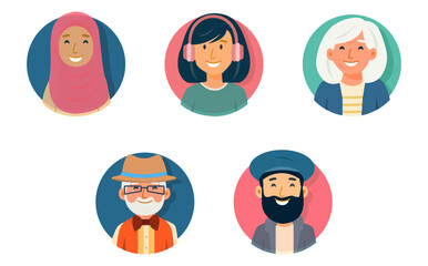 set of profile pictures