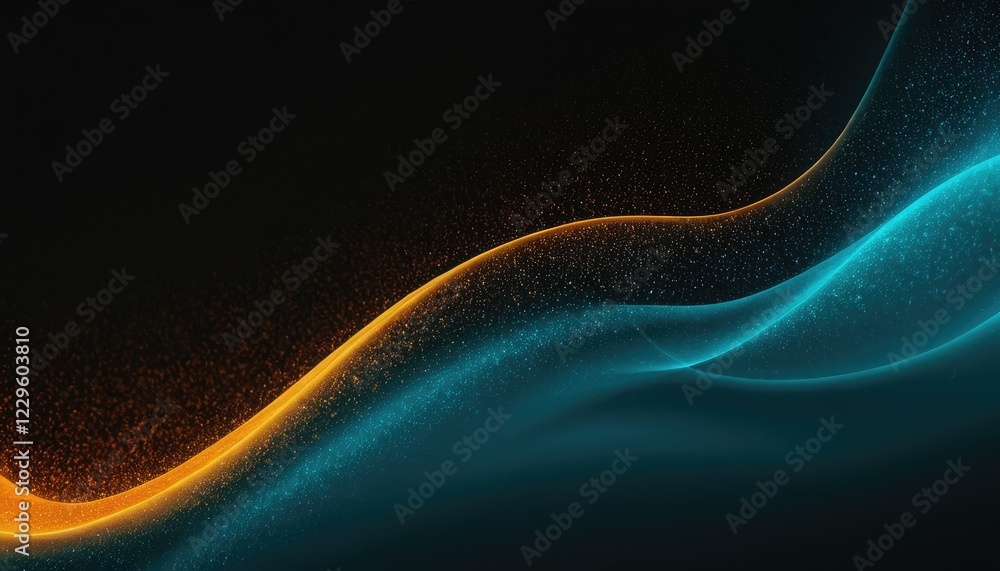 Poster wavy style shiny particles wallpaper in dynamic flow motion 7