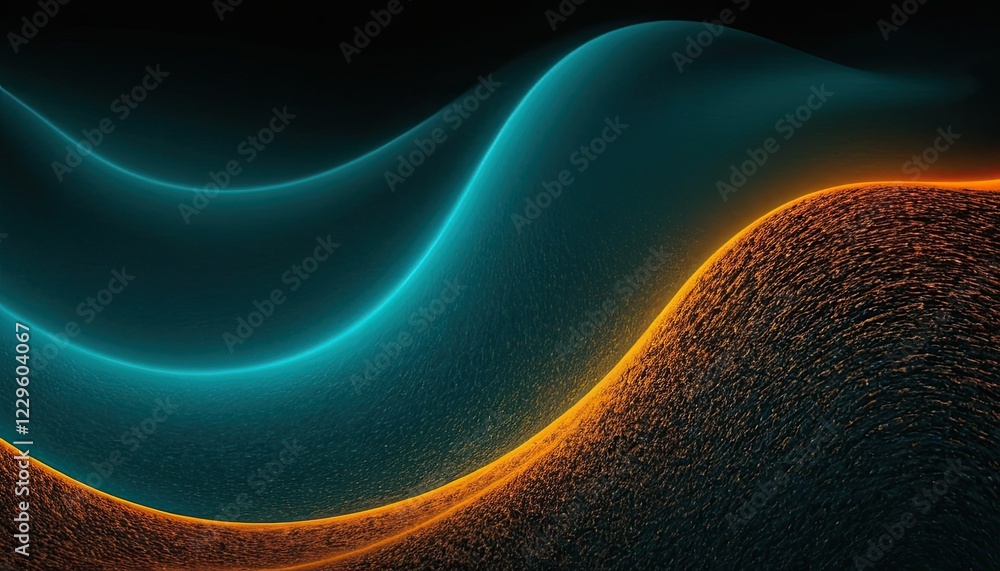 Poster wavy style shiny particles wallpaper in dynamic flow motion 1