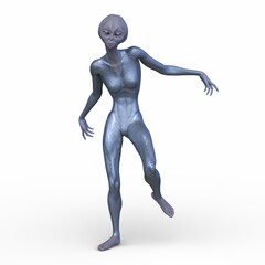 女性エイリアン　3DCGレンダリング