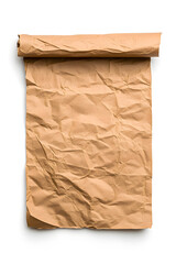 Old worn paper sheet, isolated on white background