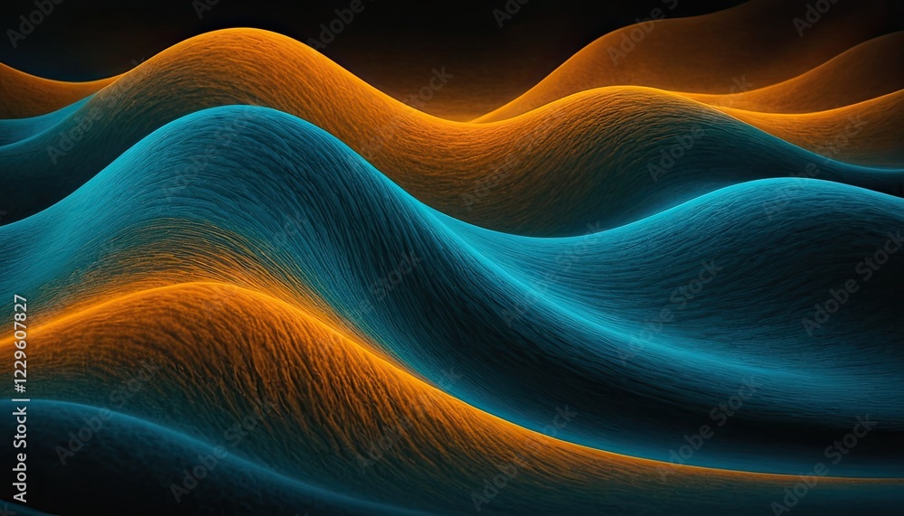 Poster wavy style shiny particles wallpaper in dynamic flow motion 5