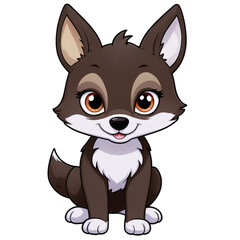 Wolf Clipart Vector Illustration &ndash; Wild Animal Design