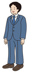 スーツの男性のベクターイラスト	
