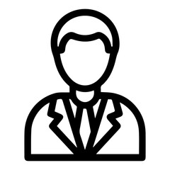 Business man line art icon for web and mobile