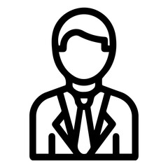 Business man line art icon for web and mobile