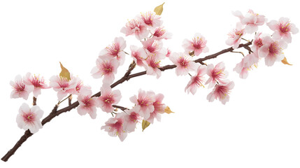 Breathtaking view of cherry blossoms blooming on a sunny spring day