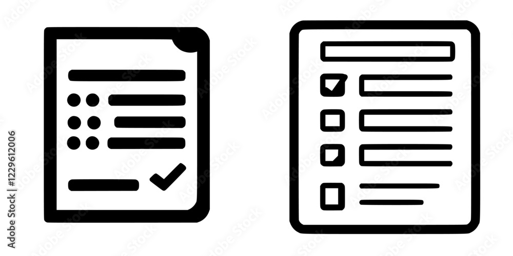 Poster checklist items organized and finalized for project completion and task management in a work setting