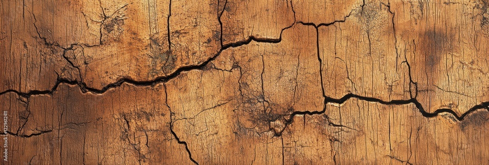 Poster Close up image of wood with a unique swirl pattern