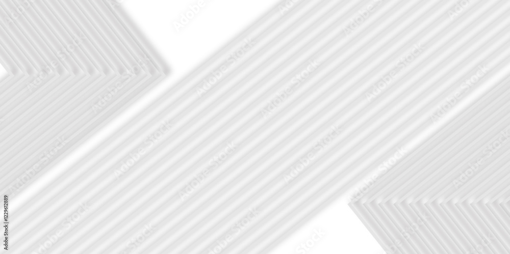 Aufkleber abstract white and grey arrow line minimal geometric elegant white background with shiny lines, arch