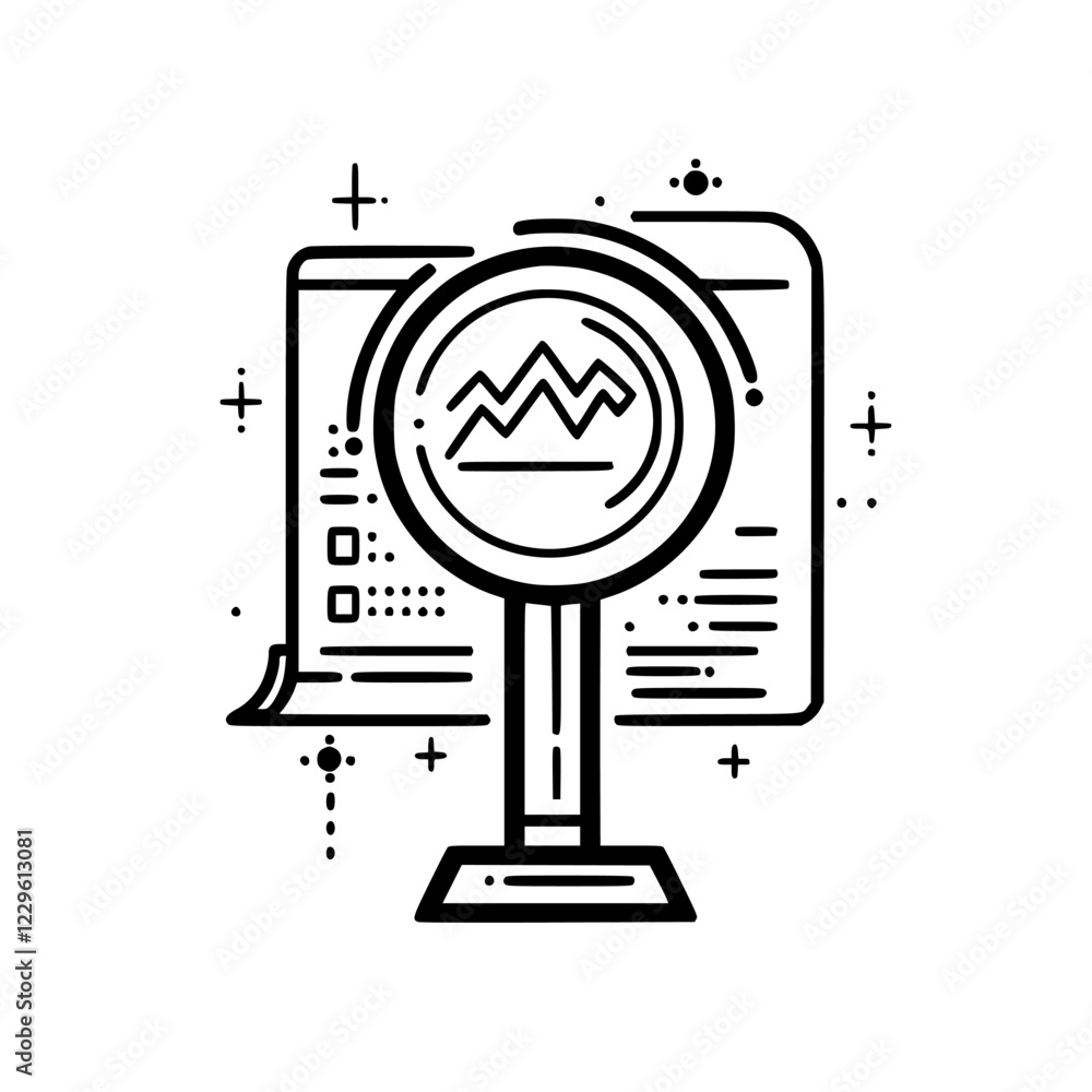 Poster visual representation of data analysis during a business meeting in an office setting