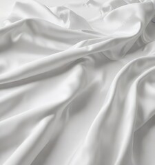 Obraz premium Soft wave silken fabric against a clean white background , soft waves, seamless surface, gentle movement