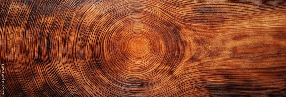 Poster Close up image of wood with a unique swirl pattern