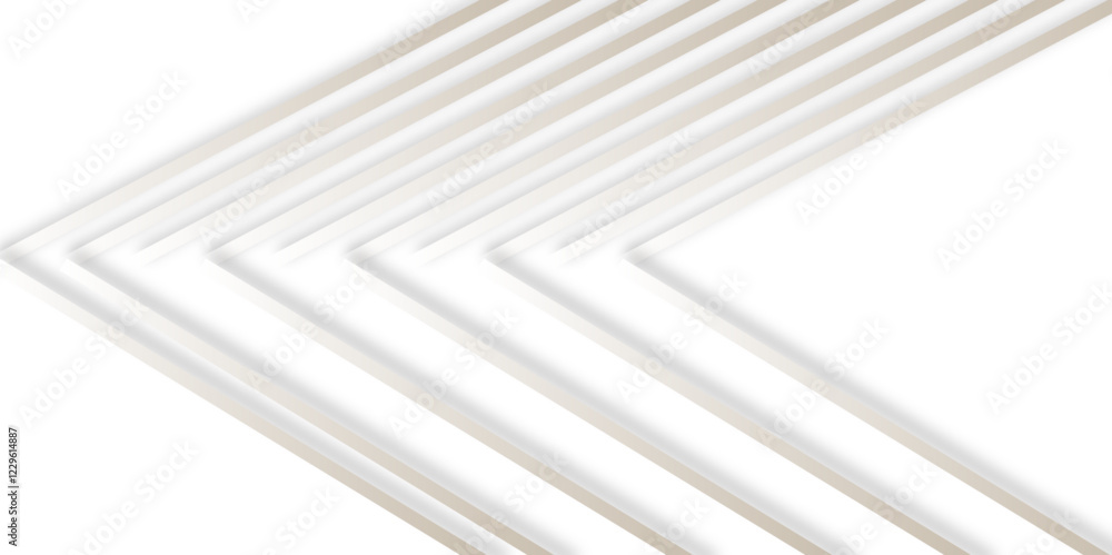 Poster abstract colorful arrow line minimal geometric elegant white background with shiny lines, architectu