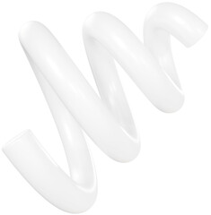 3D Whte geometric abstract shape