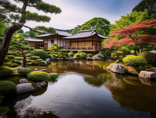 Fototapeta premium Generated image 秋の日本庭園