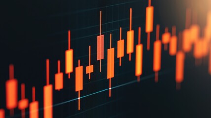 Market trends analysis financial sector data visualization digital environment close-up view investment insight