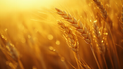 Stunningly Detailed Stalk of Wheat Highlighting Nature's Rich Tones