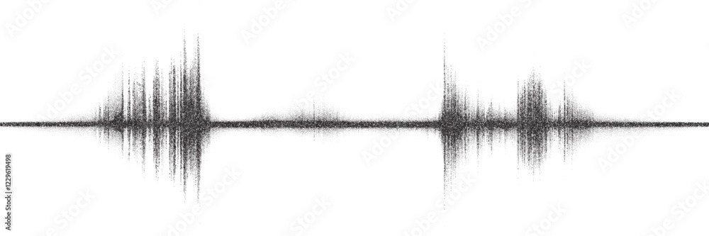 Aufkleber noise grain soundwave or sound wave with vector abstract grunge effect. noise grain wave of sound si
